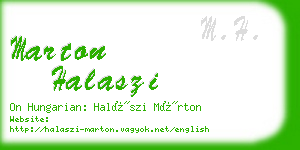 marton halaszi business card